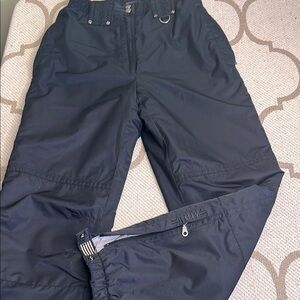 Killy Black Stretch Waist Zip Pocket Ski Snowboarding grip elastic hem Pants